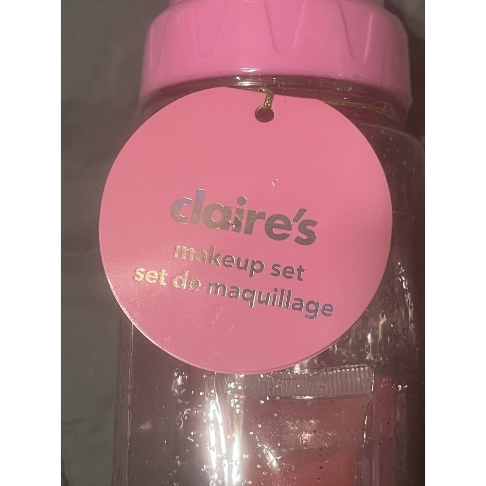SEALED Claire's Initial M Water Bottle Makeup Set Birthday Christmas Valentine's - Picture 3 of 6